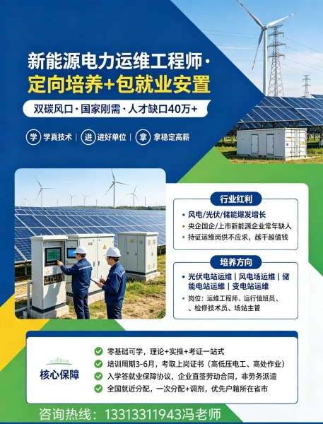 新能源电力运维岗位招募 新能源电力运维岗位招募