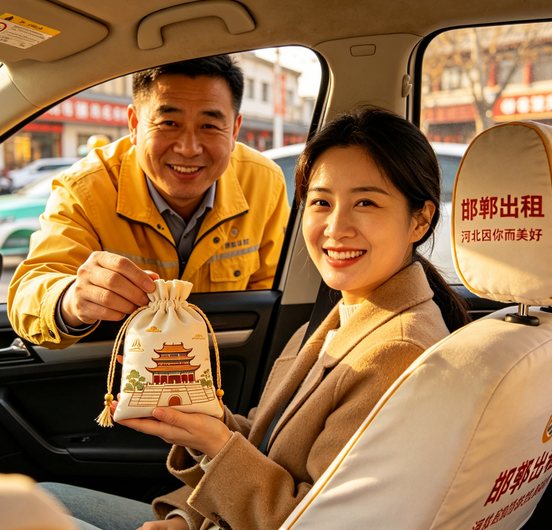 暖心一幕！外地游客爱上邯郸文创香囊，热心的哥大方相送