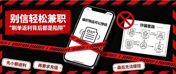 反诈警示｜警惕“手工编织兼职”**骗局，守护好自己的钱袋子